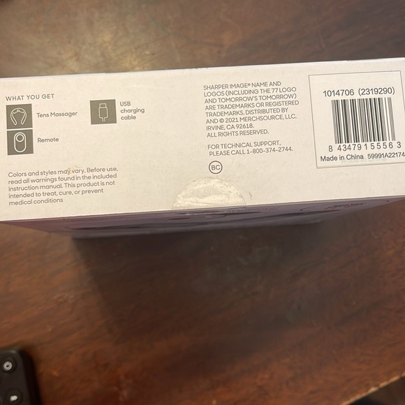 NWT Sharper Image Tens Neck Massager Pulse Technology with Heat and Remote - Picture 7 of 7